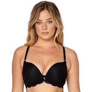 Smart & Sexy Women's 38A Black Signature Lace Push Up Bra Full Coverage K24-27